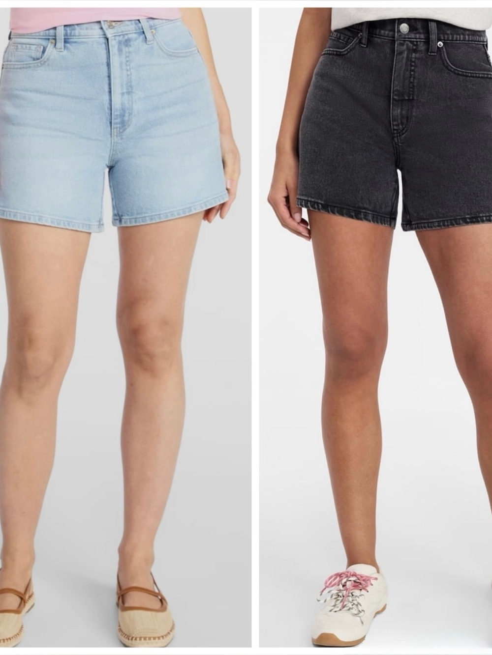 NWT 2 Pair Time And Tru High Rise 5” Core Denim Shorts Sz 14